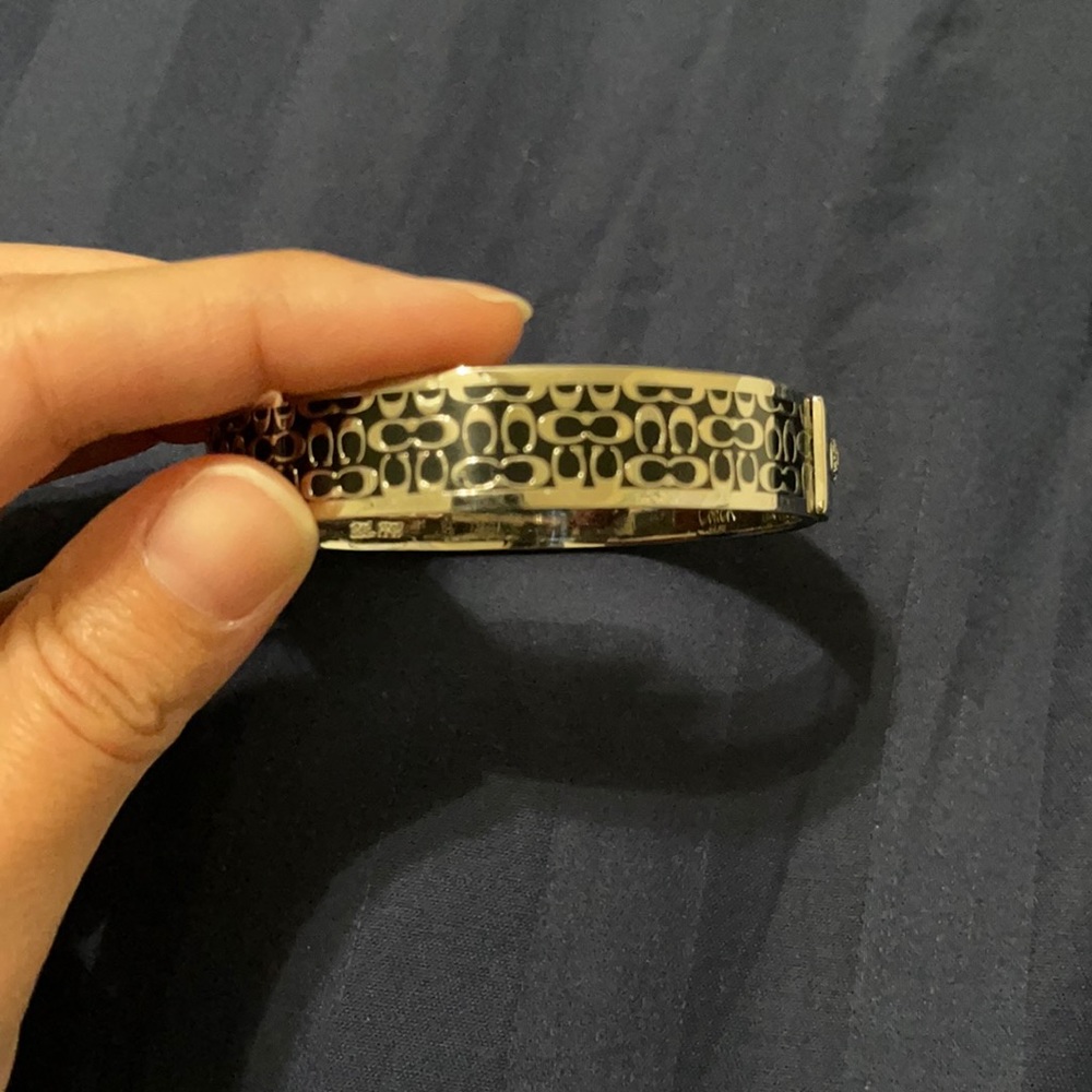 Coach Silver/Black Bangle